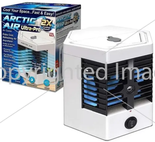 Настольный кондиционер с увлажнителем воздуха Arctic Air Ultra Pro 2X 10W с подсветкой, Портативный охладитель воздуха с функцией увлажнения от USB