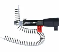Автоматический ленточный адаптер Drillbit DCF6201 для подачи саморезов гвоздей на шуруповерт дрель, Насадка с цепными гвоздями по 50 шт Черный
