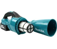 Аккумуляторный пылесос Makita HVC5050 36V 5Ah с насадками, Беспроводной пылесос Макита с 2 аккумуляторами 2 режима скорости для авто и дома Синий