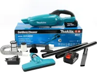 Аккумуляторный пылесос Makita HVC5050 36V 5Ah с насадками, Беспроводной пылесос Макита с 2 аккумуляторами 2 режима скорости для авто и дома Синий