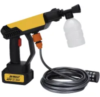 Беспроводная мойка высокого давления Dewalt DCPW600N 48V 5Ah 2 аккумулятора, аккумуляторная мини автомойка с кейсом, распылитель Девольт для авто