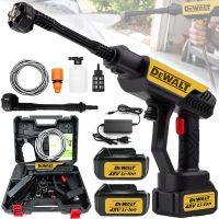 Беспроводная мойка высокого давления Dewalt DCPW600N 48V 5Ah 2 аккумулятора, аккумуляторная мини автомойка с кейсом, распылитель Девольт для авто