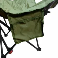 Раскладное кресло шезлонг Lesko DL-274 Green до 120 кг для кемпинга 160х55х60 см складной туристический лежак раскладушка в чехле Зеленый Ranger