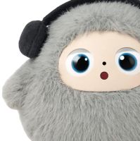 Интерактивная мягкая игрушка Ledodo AI 25 см с искусственным интеллектом, интерактивная игрушка Bobo Holly H-21036 c Led глазами и голосом Серая