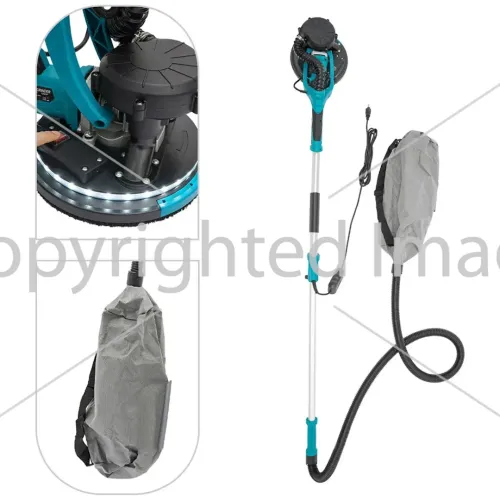 Шлифовальная машина с удлинителем Makita DSL800ZU 215мм с пылесборником для стен и потолков, Шлифмашина жираф с пылесосом и подсветкой от сети