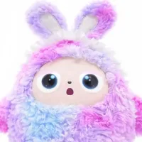 Интерактивная мягкая игрушка Mimi AI 25 см с искусственным интеллектом, интерактивная игрушка Bobo Holly H-21036 c Led глазами и голосом фиолетовая
