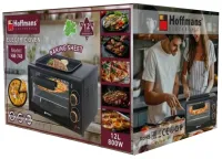 Мини электропечь Hoffmans HM-748 800W 12л настольная электрическая духовка с таймером и механическим управлением температур до 250 градусов от сети