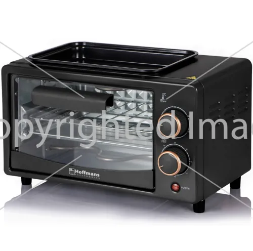 Мини электропечь Hoffmans HM-748 800W 12л настольная электрическая духовка с таймером и механическим управлением температур до 250 градусов от сети