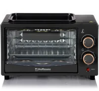 Мини электропечь Hoffmans HM-748 800W 12л настольная электрическая духовка с таймером и механическим управлением температур до 250 градусов от сети