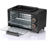 Мини электропечь Hoffmans HM-748 800W 12л настольная электрическая духовка с таймером и механическим управлением температур до 250 градусов от сети