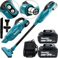 Аккумуляторный пылесос Makita HVC5050 36V 5Ah с насадками, Беспроводной пылесос Макита с 2 аккумуляторами 2 режима скорости для авто и дома Синий