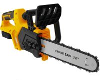 Аккумуляторная цепная пила DeWalt DCM565N 36V 5Ah 12" дюймов для обрезки веток деревьев 2 аккумулятора, Беспроводная электропила Деволт в кейсе