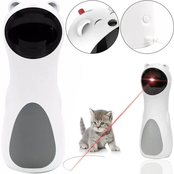 Автоматическая лазерная игрушка Catget LY-876 W1 для котов и кошек, Смарт игрушка с лазером для домашних животных 5 режимов от USB и батареек