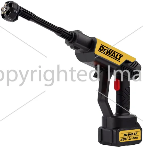 Беспроводная мойка высокого давления Dewalt DCPW600N 48V 5Ah 2 аккумулятора, аккумуляторная мини автомойка с кейсом, распылитель Девольт для авто