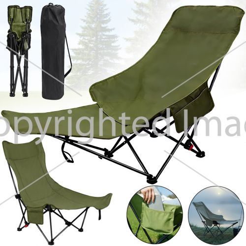 Раскладное кресло шезлонг Lesko DL-274 Green до 120 кг для кемпинга 160х55х60 см складной туристический лежак раскладушка в чехле Зеленый Ranger