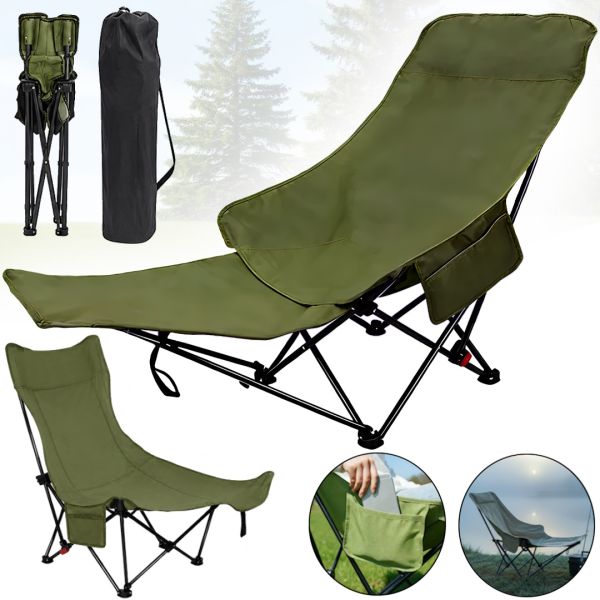 Раскладное кресло шезлонг Lesko DL-274 Green до 120 кг для кемпинга 160х55х60 см складной туристический лежак раскладушка в чехле Зеленый Ranger