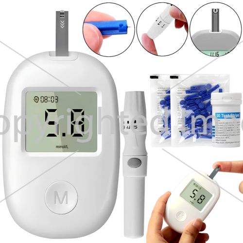 Глюкометр с тест полосками Blood Glucose Meter G-171A аппарат для измерения и контроля сахара в крови, тестер глюкозы для диабетиков на батарейках