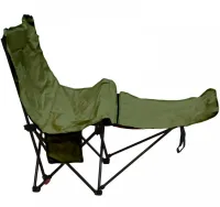 Раскладное кресло шезлонг Lesko DL-274 Green до 120 кг для кемпинга 160х55х60 см складной туристический лежак раскладушка в чехле Зеленый Ranger