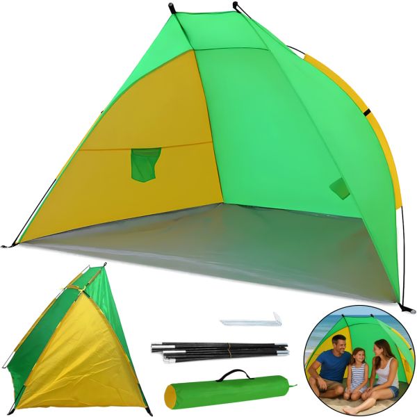 Пляжная двухместная палатка-тент Ракушка Send Tent WM-0T103 Зеленая 210×120×105 см автоматическая туристическая тент палатка с каркасом для кемпинга