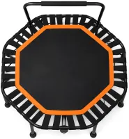 Батут для фитнеса и дажмпинга Neo Sport BT-1707 105 см круглый джампер с регулируемой ручкой для тренировок дома взрослых и детей до 150 кг Черный