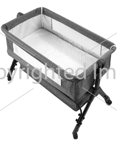 Детская приставная кроватка колыбель Baby Crib D929 люлька с москитной сеткой, корзиной для хранения и регулировкой высоты для новорождённых X-637