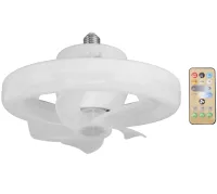 Электрический потолочный вентилятор лампа LED Fan Light CHP-008 2835 2в1 в патрон E27 с пультом дистанционного управления, RGB люстра с вентилятором