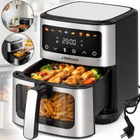 Аэрогриль мультипечь Hoffmans HM-791 8 л 2000W сенсорная безмаслянная аэрофритюрница на 2 тэна с LED дисплеем, таймером и регулировкой температуры