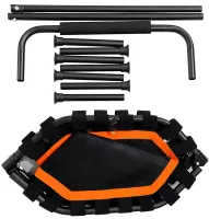Батут для фитнеса и дажмпинга Neo Sport BT-1707 105 см круглый джампер с регулируемой ручкой для тренировок дома взрослых и детей до 150 кг Черный