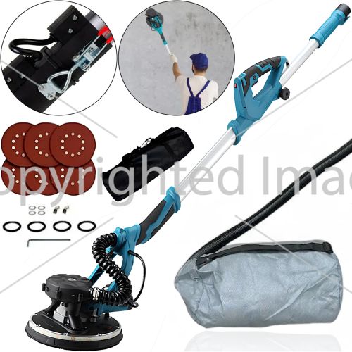 Шлифовальная машина с удлинителем Makita DSL800ZU 215мм с пылесборником для стен и потолков, Шлифмашина жираф с пылесосом и подсветкой от сети